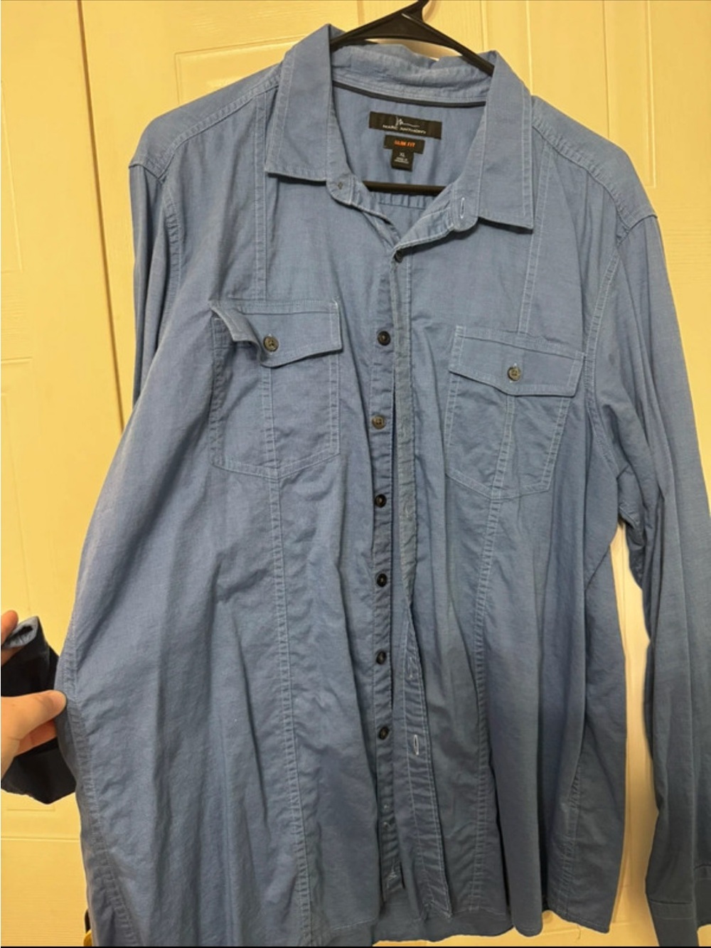 Marc Anthony Men's Sky Blue Button-Front Shirt Jacket